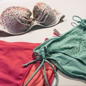 VS PINK Bathing Suit w/ Two Bottoms